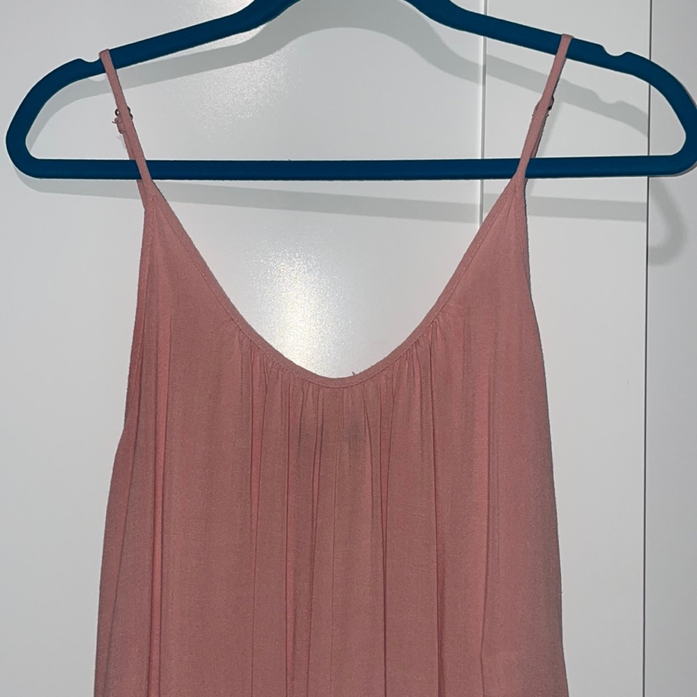 Flowy Pink Jumpsuit with Pockets - Medium